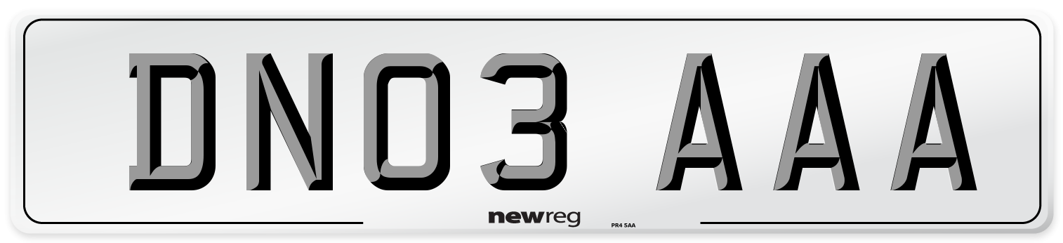 DN03 AAA Number Plate from New Reg